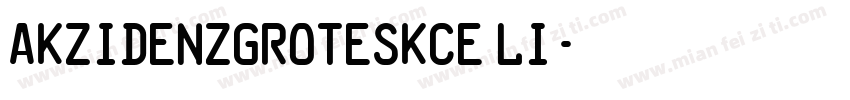 AkzidenzGroteskCE Li字体转换